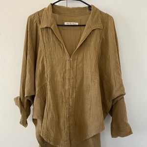free people button down top sz xs